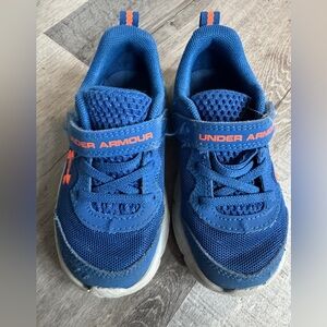 Under Armour Kids Blue and Orange Sneakers